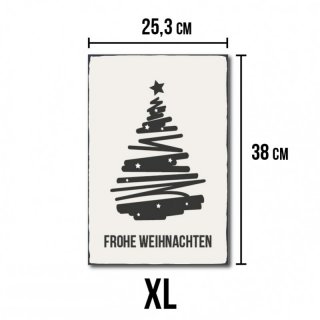 Frohe Weihnachten - Shaby Chic Holzschild - No. R1 XL