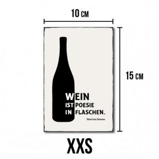 Wein ist Poesie in Flaschen #R2 XXS - 10 x 15 cm