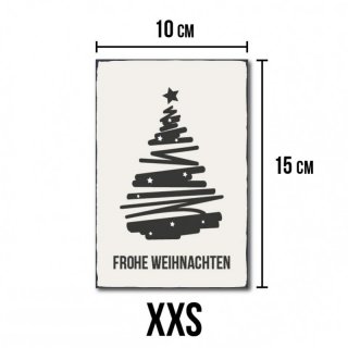 Frohe Weihnachten - Shaby Chic Holzschild - No. R1 XXS