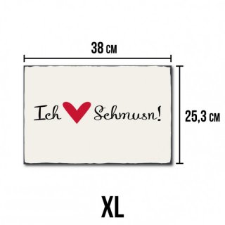 Vintage Shabby Chic Holzschild - ich liebe Schmusn! #R1 XL - 25,3 - 38 cm