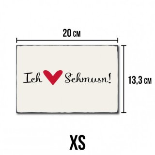 Vintage Shabby Chic Holzschild - ich liebe Schmusn! #R1 XS - 13,3 x 20cm