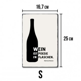 Wein ist Poesie in Flaschen #R2 S - 16,7 x 20 cm